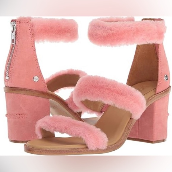 UGG Del Rey Fluff Heel in Pink - Picture 1 of 11